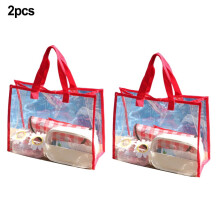 Lot de 2 sacs fourre-tout transparents homologués pour les stades, avec poignées, pour concerts et plage (51 x 36 x 18 cm).