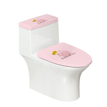 Ensemble de protection de siège de toilette en polyester à bord élastique, facile à nettoyer et à entretenir, pour salle de bain. Accessoires de