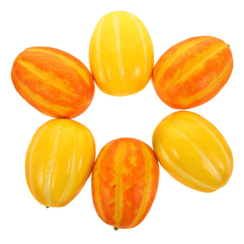 24Pcs Realistic Faux Melon Ornaments Foams Artificial Fruit Decor 2