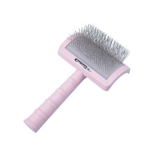 Slicker-borste för hundar med extra lång stift, Slicker-borste, hundtrimningsborste med halkfritt handtag, tar bort långa och lösa hår (2,5 cm)
