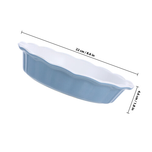 Ceramic Baking Dish Round Pie Pan Deep Non-Stick Multi-Color Use 1