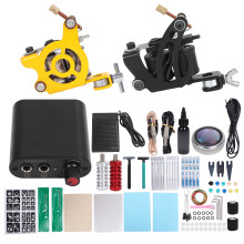Beginner Friendly Tattoo Kit With Dual Coil Machines Precise Voltage Control For Stable Operation Vibrant And Lasting Color Results Durable