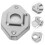 2Pcs Iron Peephole Covers for Apartment Doors Silver Privacy 8