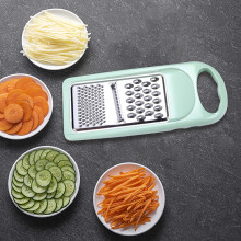 Stainless Steel Manual Grater Kitchen Vegetable Cheese Zester Ergonomic Handle Multipurpose Food Prep Tool for Home Cooking Chef Essentials