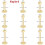 Acryl lippiercing stud, 9 stuks, 4-16 g, 3 mm top 1
