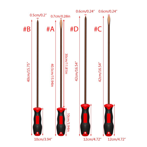 Extended Long Handle Screwdriver Head for Quick and Secure Screw Attachment Alloy Steel 2