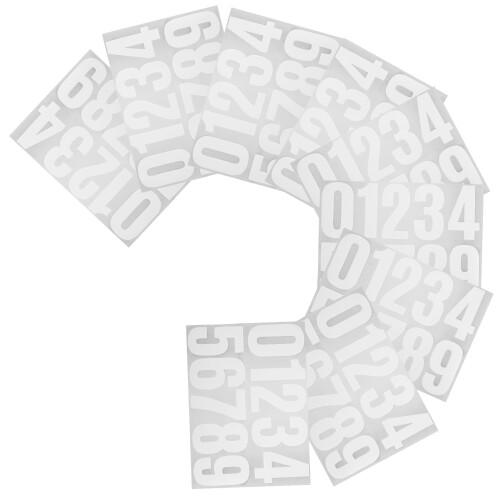 Weatherproof White Self Adhesive Numbers for Mailbox and Door 1
