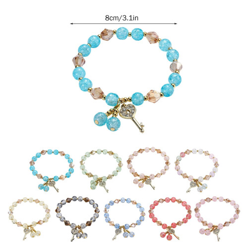 Multicolor Stretch Beaded Bracelet Set for Women, 2PCS Stackable & Adjustable, Compatible with Daily Wear 2