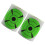 Green ABS Self-Adhesive Spot Labels for Hotel Use Fluorescent 2