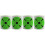 Green ABS Self-Adhesive Spot Labels for Hotel Use Fluorescent 4