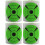 Green ABS Self-Adhesive Spot Labels for Hotel Use Fluorescent 6