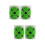 Green ABS Self-Adhesive Spot Labels for Hotel Use Fluorescent 8