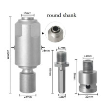 Adaptador de chave de impacto para martelo elétrico SDS-Plus/Quadrado