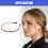 Cerchietto per capelli da donna con perline color oro 3