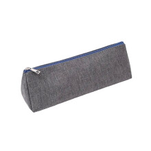 JMKQLZ Heavy Canvas Pencil Bag – Durable Compact Zipper Pouch, Triangular Design, Large Capacity, Solid Color, Compatible with School & Office