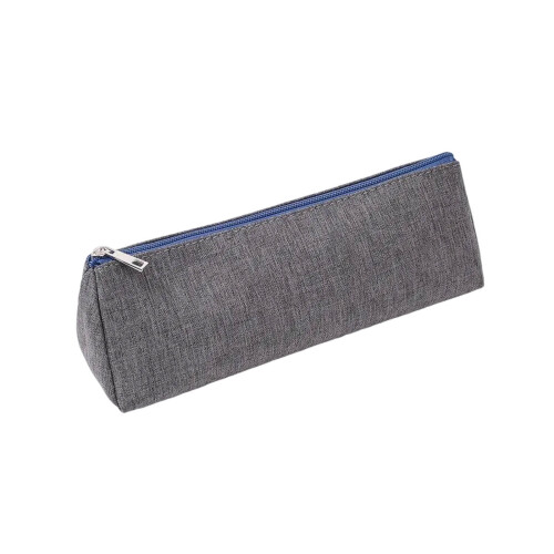 JMKQLZ Heavy Canvas Pencil Bag – Durable Compact Zipper Pouch, Triangular Design, Large Capacity, Solid Color, Compatible with School & Office