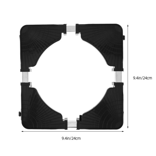 2Pcs Movable Flower Pot Base Tray Heavy Duty Black Plastic with Wheels 1