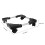2Pcs Movable Flower Pot Base Tray Heavy Duty Black Plastic with Wheels 3