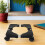 2Pcs Movable Flower Pot Base Tray Heavy Duty Black Plastic with Wheels 6