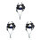 3Pcs Adjustable Hard Hat Insert Plastic Liner Safety Cap Replacement 6