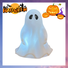 Halloween spook LED-nachtlampje – flikkerend kampvuurdecoratie, geschikt voor slaapkamer, keuken, ramen, feestjes en cadeaus.