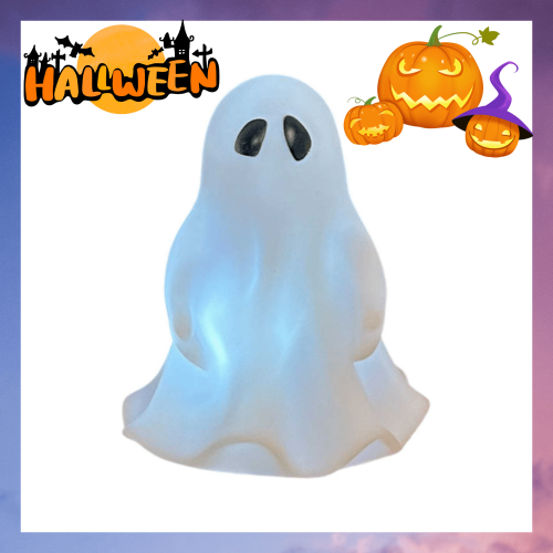 Νυχτερινό φως LED με φάντασμα για το Halloween – Διακόσμηση με τρεμόπαιγμα φωτιάς,