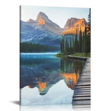 Lake Wall Art Canvas Nature Landscape Print 12x16 in