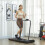Foldable Walking Treadmill LED Display Wheels 7