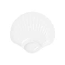 Shells Shape Plates, Dishwasher & Microwave Safe, Reusable Plastic Dinner Plates, Lightweight, 7.1x7.5", White