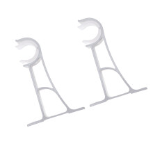 HOMEMAXS Lot de 2 supports de tringle à rideaux en métal avec crochets blancs