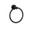 Black Round Bathroom Wall Towel Ring Single Holder 1