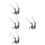 8Pcs Automatic Water Supply Float Valve Nylon Grey for 7