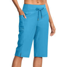Shorts de ioga femininos, folgados, confortáveis e elásticos, estilo bermuda, ideais para corrida e atividades casuais de verão.