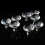 16Pcs Crystal Glass Drawer Knobs 40mm Diamond Shape Elegant Handles 14
