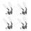 8Pcs Automatic Water Supply Float Valve Nylon Grey for 9