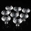 16Pcs Crystal Glass Drawer Knobs 40mm Diamond Shape Elegant Handles 13