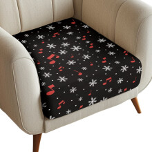 Housse de coussin de canapé motif flocons de neige de Noël – 1 place, résistante aux animaux et aux enfants, protège de la poussière et des