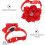 Red Rhinestone Dog Collar Adjustable Plush for Stylish Pet Decor 5