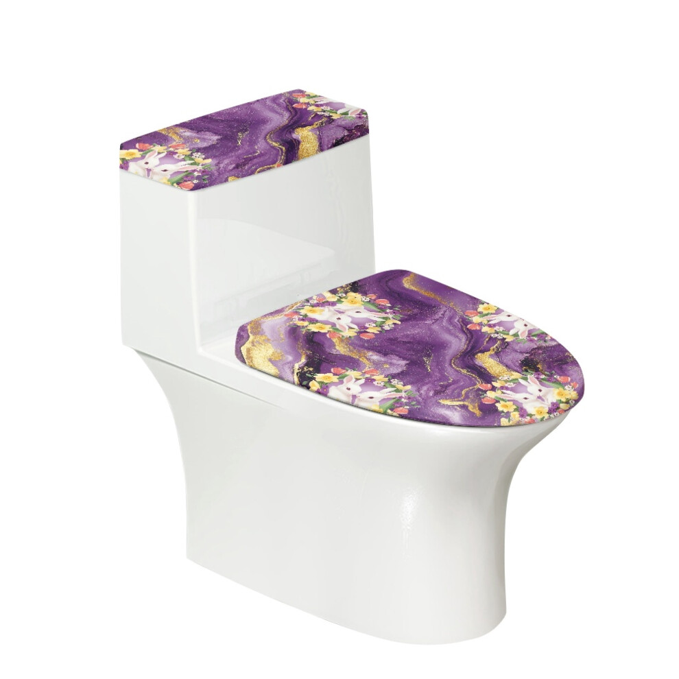 Rabbit Marble Pattern Toilet Lid Dust Cover Round Universal 974856116669