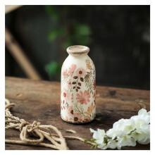 Ceramic Rustic Farmhouse Vase, Distressed Flower Vase, Ideal Shelf Decor, Boho Vase