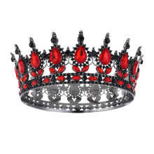 Strass per donna, accessori per capelli da principessa per feste, spose, matrimoni, compleanni, copricapo dorato e viola, idea regalo, C-Nero