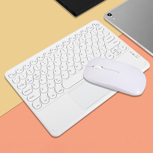 Mini Bluetooth Keyboard Quiet Typing Slim Design Rechargeable Battery Scissor Key Structure Wireless Connection Multi Device Compatibility Ergonomic 1