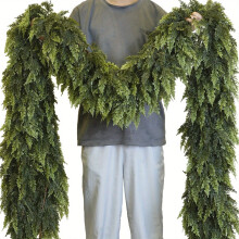 Guirlanda de Natal, Guirlanda para Árvore de Natal, Guirlanda de Natal Verde de Plástico de 2 metros, Guirlanda de Natal para Decoração de Natal