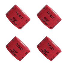 2000Pcs Perforated Red Double Roll Raffle Tickets for Holiday Events