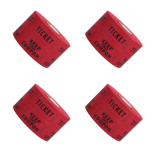 2000Pcs Perforated Red Double Roll Raffle Tickets for Holiday Events