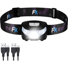 Lampe frontale LED - Lampe frontale rechargeable et étanche - Phares LED ultra-lumineux pour adultes - Lampe frontale 5 modes pour la course et la