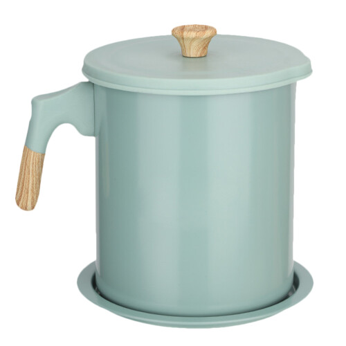 2Pcs Stainless Steel Oil Storage Can with Fine Mesh Strainer 2