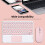 Mini Bluetooth Keyboard Quiet Typing Slim Design Rechargeable Battery Scissor Key Structure Wireless Connection Multi Device Compatibility Ergonomic 8