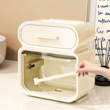 HOMEMAXS Organizer Vaskbar Papirlommetørkleboks 24,00 x 22,00 x 13,00 cm Beige