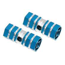 2 Pcs Bike Pegs for MX MTB Hexagon Rear Foot Pegs Aluminum Alloy Blue